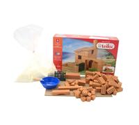 Faujas SAS Teifoc Casa Cottage 4010, Multicolore, Piccola, 840011 | Mini mattoni, kit con malta e mattoni, costruire una casa per bambini, giocattolo Montessori, gioco creativo per bambini