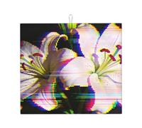 Fault Lily Print - Tappetino scolapiatti da cucina, grande, assorbente, per bancone