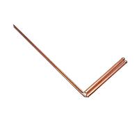 FAULX - Kit di aste per radiestesia in rame, 2 pezzi, 99,9% rame, per acqua, tesoro, strumenti di ricerca