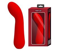 VIBRATORE ROSSO STIMOLATORE VAGINALE VIBRANTE CON PUNTA CURVA PER PUNTO G DONNA