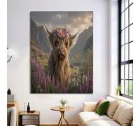 Fauna Selvatica Art Poster e Stampe, Aree Rurali Bestiame su Tela Immagini di Arte della Parete Decorazione Murale per Camera da Letto e Soggiorno, 80x120cm Senza Cornice