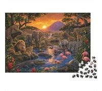 Fauna selvatica della giungla Puzzle 1000 Pezzi,Cartone Di Qualità,Idea Regalo,Gioco Educativo Regno degli animali,Sfida Impossibile,Adulti E Ragazzi,Decorazione Casa,dai 14 Anni,Antistress 52x38cm