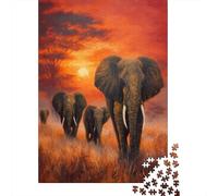 Fauna selvatica Elefantes in African Savanna 38x26cm/1000pcs Puzzle Adatto Per Adulti E Folla Dai 14 Anni in Su
