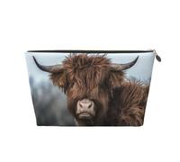 Fauna selvatica scozzese della mucca dell'altopiano, Borsa per il trucco Borsa per cosmetici Borsa da toilette da viaggio portatile Borsa da toilette