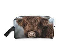 Fauna selvatica scozzese della mucca dell'altopiano, Borsa per il trucco Borsa per cosmetici Borsa da viaggio portatile da viaggio Borsa per trucco Organizer