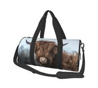 Fauna selvatica scozzese della mucca dell'altopiano, Borsone da viaggio di grande capacità Borsa rotonda Borsa da viaggio sportiva Borsa da viaggio Borsa da fitness