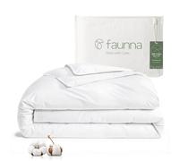 FAUNNA Copripiumino antiacaro 135x200 cm, 100% cotone, encasing per allergici con cerniera, protezione contro gli acari