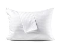 FAUNNA Federe cuscino letto cotone 40x80 cm, confezione da 2 - 100% cotone, traspiranti e silenziose, con cerniera nascosta, certificazione OEKO-TEX