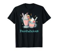 Fauntielicious Fauntie Milkshake Funny Aunt Auntie Family Maglietta