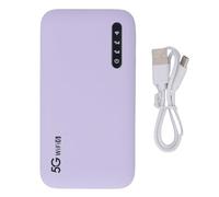 FAUOSWUK 5G Mobile Hotspot WiFi 6 Travel Router con Batteria da 6100 MAh e Supporto Slot Nano SIM 16 Dispositivi 2,77 Gbps Speed IP67 Purple