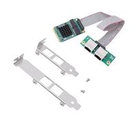 FAUOSWUK Adattatore Mini PCIe Gigabit Ethernet, Doppia Porta RJ45 per PC | Scheda di rete I350 a doppia porta, 10/100/1000 Mbps, con SR-IOV, per PC industriali e desktop