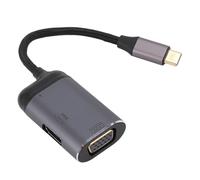 FAUOSWUK Adattatore VGA con Interfaccia Multimediale da USB C a HD, Adattatore Multiporta con Porta di Alimentazione PD e USB 3.1 10 Gbps, per Telefono, Laptop, Tablet PC