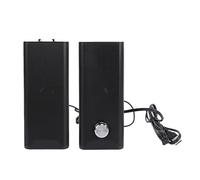 FAUOSWUK Altoparlante per Computer 2 in 1 con Manopola di Controllo del Volume, USB Plug and Play, Ingresso da 3,5 Mm, per PC Laptop Monitor Desktop Gaming