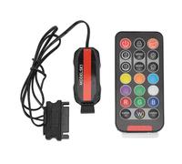 FAUOSWUK ARGB Kit Controller Ventola PC, Controller Ventola Computer 5 V 3 Pin Alimentazione Seriale ATA 21 Tasti Striscia LED Telecomando per PC Rainbow