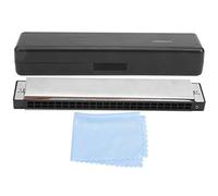 FAUOSWUK Armonica Key of C, 24 Hole Armonica per Principianti, Piastra di Supporto in Ottone, Pronuncia Sensibile, Forniture per Strumenti Musicali Popolari per Principianti, Messa a