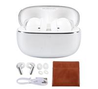 FAUOSWUK Auricolari per Traduzione Intelligente AI, Auricolari Wireless 5.4 con Cancellazione del Rumore ENC, per Viaggi di Apprendimento Multilingue (Bianca)