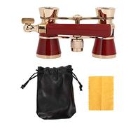 FAUOSWUK Binocoli di Occhiali D'opera, Binocoli di Teatro con Manico Pieghevole Ed Estensibile, Vintage e Raffinato, Mini Compatto Leggero per Adulti in Teatro Concerti (Rosso)