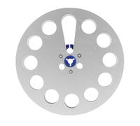 FAUOSWUK Bobina di Nastro Vuota da 7 Pollici, Bobina Aperta Universale in Lega di Alluminio con Fori Porosi per Resistenza Al, per Lettori di Nastri da Bobina a Bobina Nastro da 1/4 di (Argento)