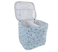 FAUOSWUK Borsa per Kit per Unghie con Divisore Regolabile per Organizer per Smalto Gel per Pelle PU di Elementi Essenziali di Bellezza