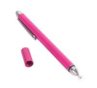 FAUOSWUK Calendario Stylus Pen per Touchscreen, 2 in 1 Penna di Stilo Touchscreen Capacitiva Professionale con Punta a Rete in Fibra di Punta Trasparente per Calendari con Touchscreen (Rosa rosso)