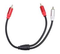 FAUOSWUK Cavo Aux da 3,5 Mm (11,8 pollici), Adattatore di Ingresso Ausiliario 1 a 2 Cavo Maschio per Cuffie, Splitter Subwoofer con Stereo y per Dvd Tv Hdtv Vcr Lettore Cd Cd