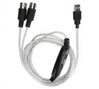 FAUOSWUK Cavo MIDI MIDI Adattatore USB Convertitore MIDI USB Alimentato con Indicatore a LED del Driver Integrato
