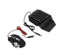 FAUOSWUK Combinazione Tastiera e Mouse da Gioco con una Sola Mano, Set di Gioco Mobile BT 3 in 1 con Tecnologia di Mappatura 120, per Viaggi in Ufficio a Casa