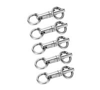 FAUOSWUK Connettore Girevole Rotante da Pesca in Acciaio Inossidabile Nichelato per Un'Esperienza di Pesca Efficiente 5 Pezzi/per i Pescatori (9#)