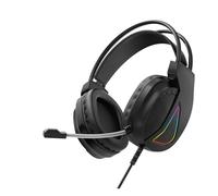 FAUOSWUK Cuffie da Gioco Cablate USB H160, Sopra L'orecchio, Driver da 50 Mm, Illuminazione RGB, Microfono con Cancellazione del Rumore, Controllo del Volume, per Giochi per PC