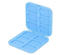 FAUOSWUK Custodia per Carte da Gioco 2 in 1, Supporto per Carte da Gioco Commutabile con 12 Slot in Silicone per Scheda di Memoria SDHC (Blu)