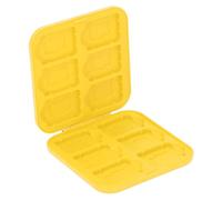 FAUOSWUK Custodia per Carte da Gioco 2 in 1, Supporto per Carte da Gioco Commutabile con 12 Slot in Silicone per Scheda di Memoria SDHC (Gialla)