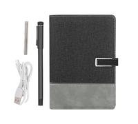 FAUOSWUK Digital Smart Pen e Notebook, Smart Pen Notebook Set Nota Presa Tablet BT 5.0 con e OCR Riconoscimento del Testo Penna Digitale per Adulti Learning Work Drawing (Patchwork grigio nero)