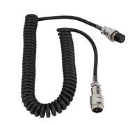 FAUOSWUK Estensione Arrotolata a 8 Pin Cavo Maschio, Filo a Molla Elastico da 60 Cm Aviazione da Maschio a Femmina Spina Compatibile con Ricetrasmettitori Radio per Connettori a