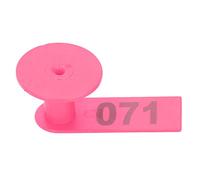 FAUOSWUK Etichette per Orecchie Numerate per la Gestione di Greggi di Pecore, Capre e Animali da Fattoria, Materiale in Plastica TPU e Rame, Resistenza Alla Ruggine, Colore Brillante (Rosa Rosa)