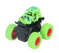 FAUOSWUK Inerziale Fuori Strada Veicolo 360 ° Rotazione 4 Ruote Motrici Simulazione Auto per Bambini con Sospensione Molla Robusto Gioco (Verde)