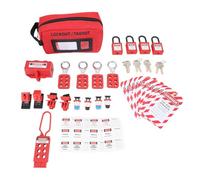 FAUOSWUK Kit di Lockout Tagout con Lucchetto di Chiusura e Targhette in PVC per la Sicurezza Elettrica Negli Interruttori di Alimentazione e Nelle Valvole della Sorgente del Gas 4 Lucchetti PA in