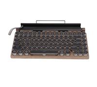 FAUOSWUK Macchina da Scrivere retrò, Tastiera Meccanica da 83 Tasti, Stile Punk, Tastiera da Gioco Wireless BT con 14 modalità di Retroilluminazione, Tasti Intercambiabili a Caldo per (Colore di