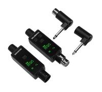 FAUOSWUK Microfonico XLR Wireless da 2,4 GHz, Ricevitore Trasmettitore XLR Plug-on Ricaricabile a 24 Bit 48 KHz per Microfoni a Condensatore Dinamici, con Portata di 164 P (1 a 1)