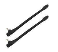 FAUOSWUK Microfono di Ricambio da 2 Pezzi, Microfono con Asta Staccabile con Schiuma Antivento per Cuffie A40 A40 TR, Spina Placcata in Oro con Cancellazione del Rumore del Suono (Nera)