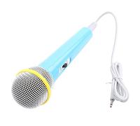 FAUOSWUK Microfono Giocattolo per Bambini con Karaoke per Raccontare Storie Musicali (Blu)