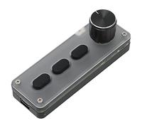 FAUOSWUK Mini Tastiera a 3 Tasti, Tastiera Programmabile USB Bluetooth Doppia modalità Cablata con Manopola, Silicone, Fai da Te Silenzioso per Giochi, Musica, Contenuti Multimediali,
