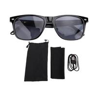 FAUOSWUK Occhiali per Traduzione Intelligenti, Occhiali per Traduttore 5.4 144 Lingue con Tasto Touch IP65 Altoparlante per Microfono Incorporato Impermeabile, per Guida (Cornice nera)