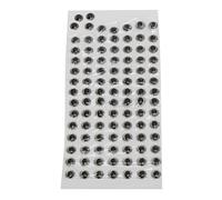 FAUOSWUK Occhio con Esca da Pesca Realistico 3D Drop Simulazione in Plastica Occhi da Pesca per Realizzare Esche, 100 Pezzi/Pacco, Appassionati di (5MM)