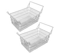FAUOSWUK Organizzatore di Cestini del Congelatore, Organizzatore di Stoccaggio del Congelatore da 2 Pezzi per Congelatore per il Petto con Bidoni del Cesto di (50x27cm / 19.7x10.6in)