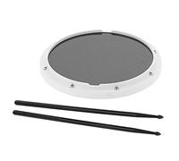 FAUOSWUK Pad per Batteria 12 Pollici, Tappetino per Esercitazione per Batteria Tappetino per Allenamento per Batteria con Base Antiscivolo in ABS in Fibra di Carbonio per Principianti (Bianco)