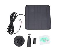 FAUOSWUK Pannello Solare 6V 5W, Silicio Monocristallino IP65, Staffa Regolabile a 360°, Cavo da 9,8 Piedi, Protezione da Sovratensione Termica e Corrente