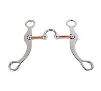 FAUOSWUK per Cavallo in Acciaio Inossidabile, Bocchino in Ferro con Rulli per Giovani, Antiruggine, Spessore 12 Mm, Lunghezza 125 Mm