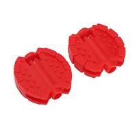 FAUOSWUK Piedali per Biciclette per Bambini, Pedale Triciclo per Bambini in Plastica da 2 Pacchi per la Sostituzione della Ruota Anteriore Facile da Installare (Rosso)