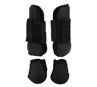 FAUOSWUK Protezioni per Gambe Anteriori e Posteriori da 4 Pezzi per con Imbottitura Interna Elastica per Supporto e Protezione dei Tendini del Cavallo (1 Set XL)