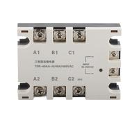 FAUOSWUK Relè a Stato Solido SSR a 3 Fasi, Controllo 40a AC a AC 90-250VAC con relè a 3 Fasi per Macchinari CNC di Automazione Industriale